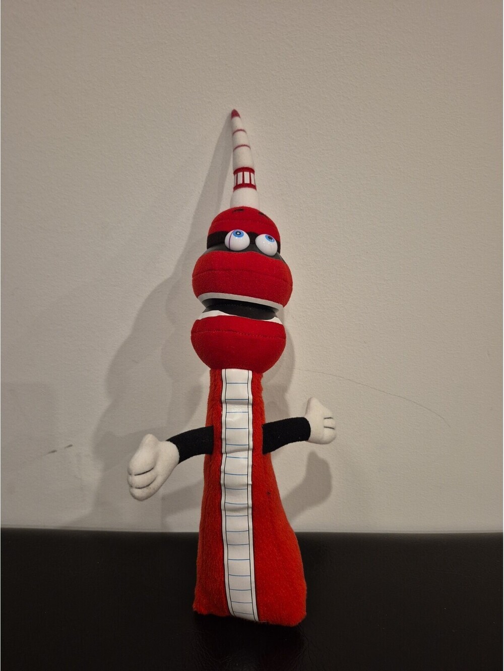 Toronto Canada CN Tower Souvenir Stuffed Plush Toy Red Needle Mascot Building
